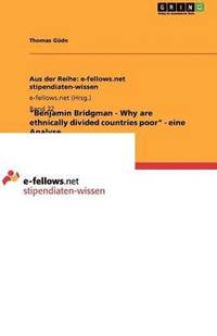 bokomslag "Benjamin Bridgman - Why are ethnically divided countries poor" - eine Analyse