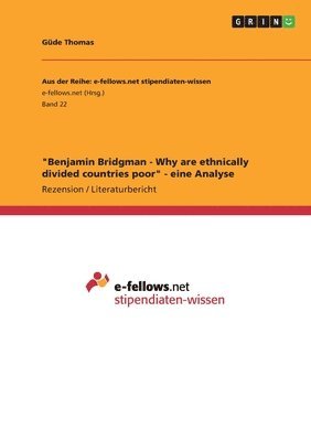 bokomslag "Benjamin Bridgman - Why are ethnically divided countries poor" - eine Analyse