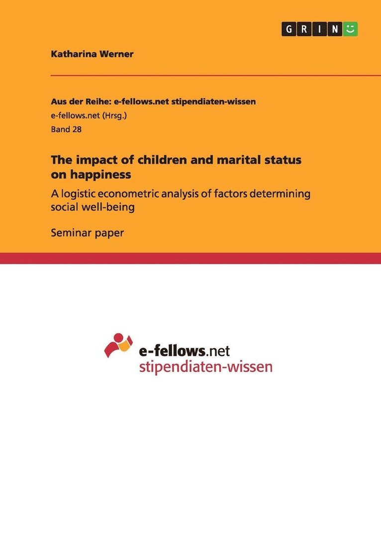 Katharina Werner - impact of children and marital status on happiness, Häftad