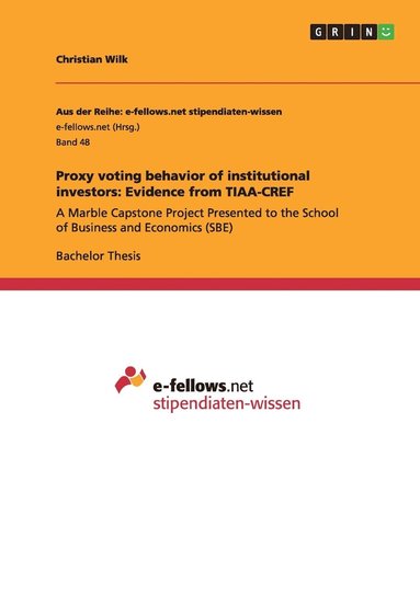 bokomslag Proxy voting behavior of institutional investors