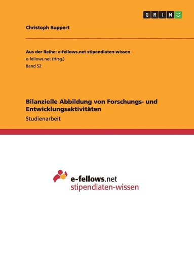 bokomslag Bilanzielle Abbildung von Forschungs- und Entwicklungsaktivitten