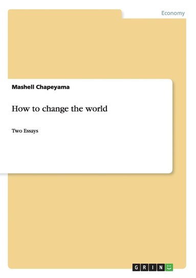 bokomslag How to change the world