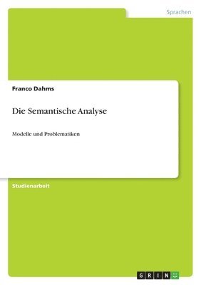 bokomslag Die Semantische Analyse