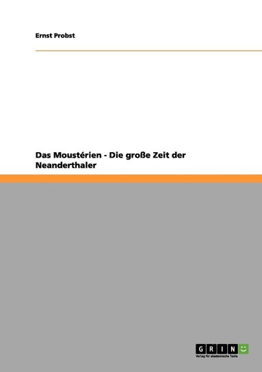 bokomslag Moustérien - Die große Zeit der Neanderthaler