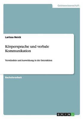 bokomslag Korpersprache Und Verbale Kommunikation