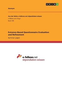 bokomslag Evicence-Based Questionnaire Evaluation and Refinement