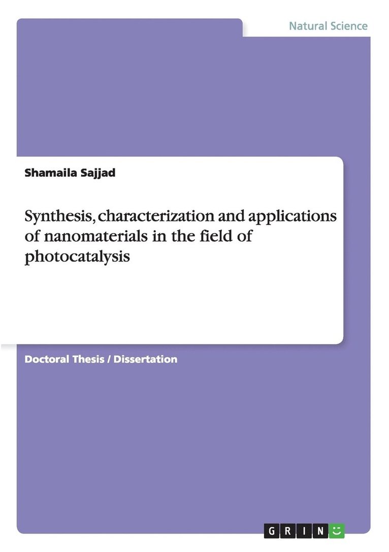 Synthesis, characterization and applications of nanomaterials in the field of photocatalysis 1