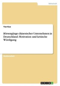 bokomslag Brsengnge chinesischer Unternehmen in Deutschland