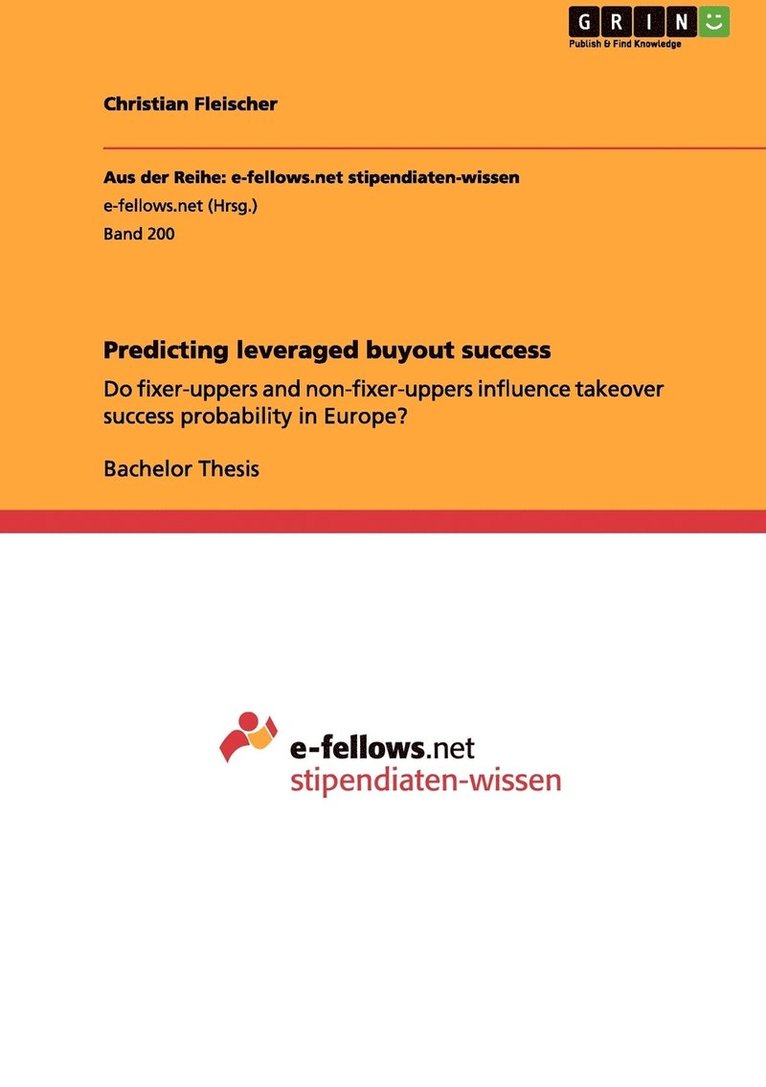 Predicting leveraged buyout success 1