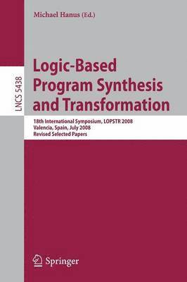 bokomslag Logic-Based Program Synthesis and Transformation