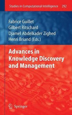 bokomslag Advances in Knowledge Discovery and Management