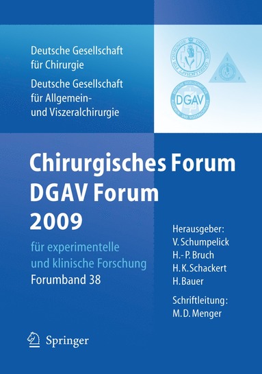 bokomslag Chirurgisches Forum und DGAV 2009