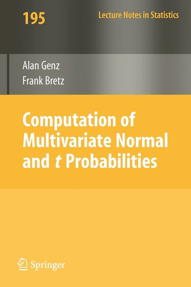 Computation of Multivariate Normal and t Probabilities 1