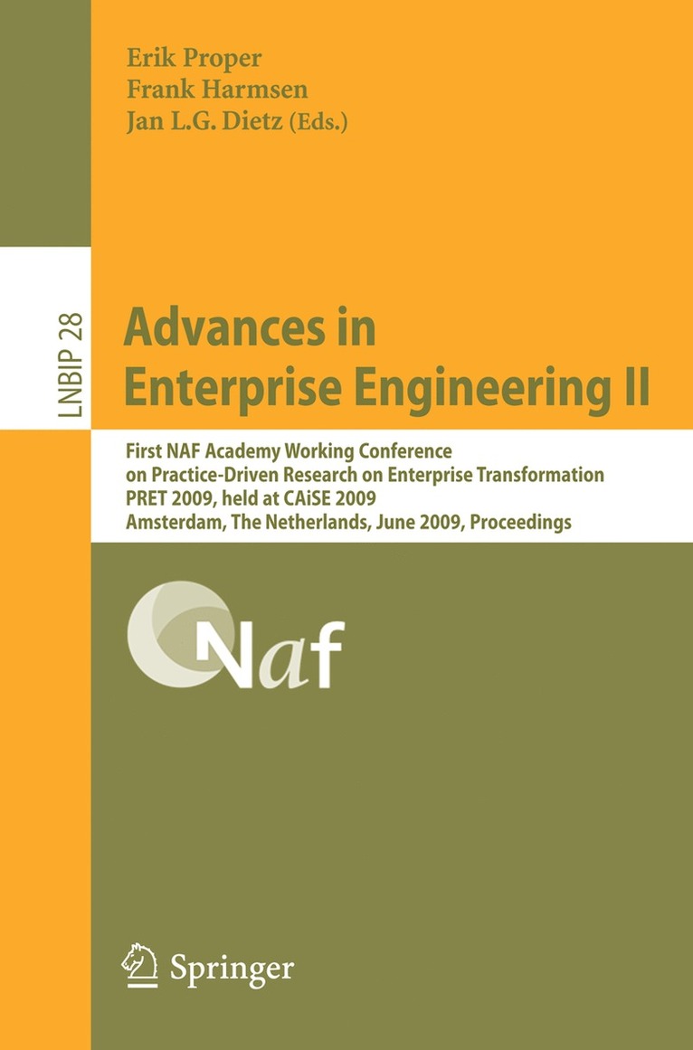 Advances in Enterprise Engineering II 1