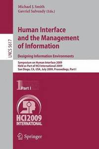 bokomslag Human Interface and the Management of Information. Designing Information Environments
