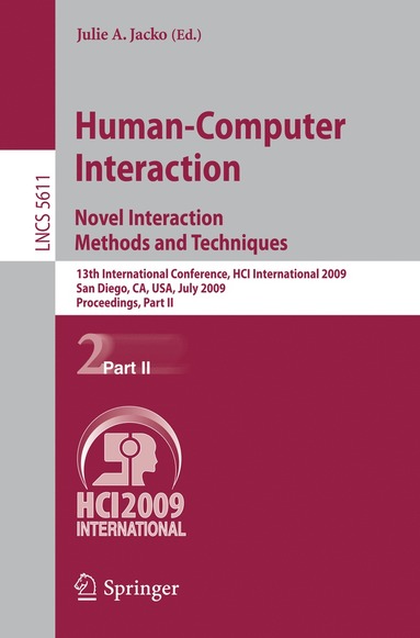 bokomslag Human-Computer Interaction. Novel Interaction Methods and Techniques