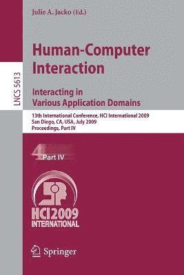 Human-Computer Interaction. Interacting in Various Application Domains 1