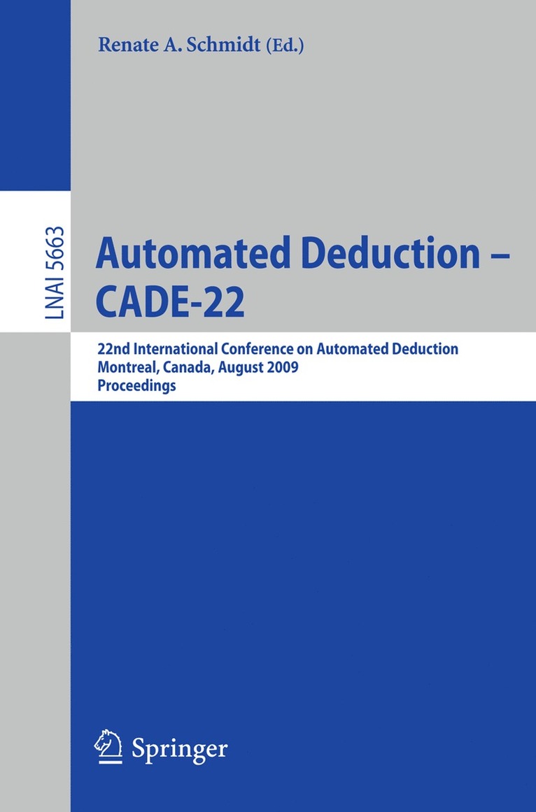 Automated Deduction – CADE-22