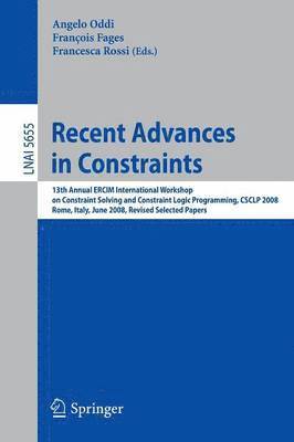 Recent Advances in Constraints 1