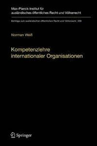 bokomslag Kompetenzlehre internationaler Organisationen