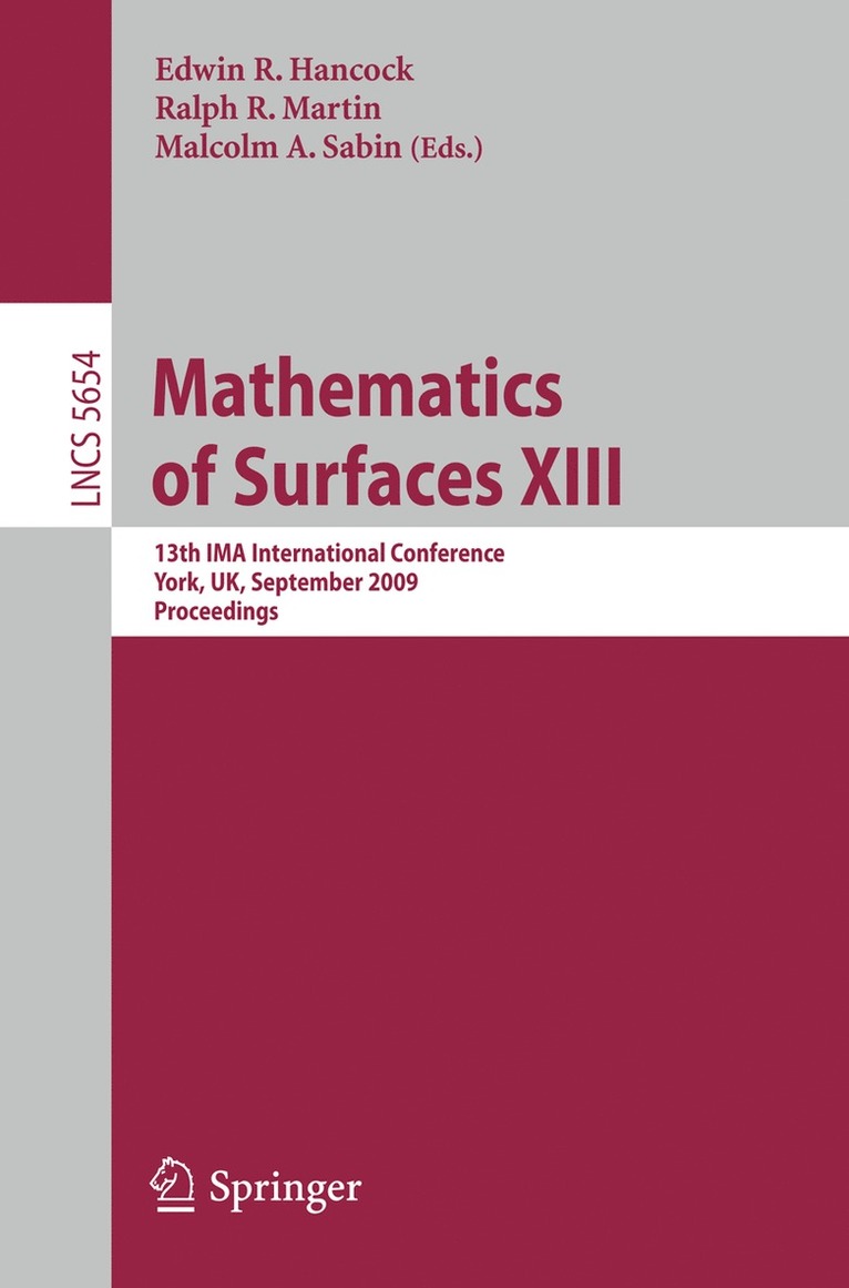 Edwin R. Hancock, Ralph R. Martin, Malcolm A. Sabin - Mathematics of Surfaces XIII, Häftad