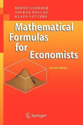 bokomslag Mathematical Formulas for Economists