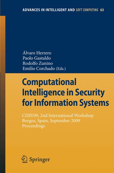 Paolo Gastaldo, Rodolfo Zunino, Emilio Corchado - Computational Intelligence in Security for Information Systems, Häftad
