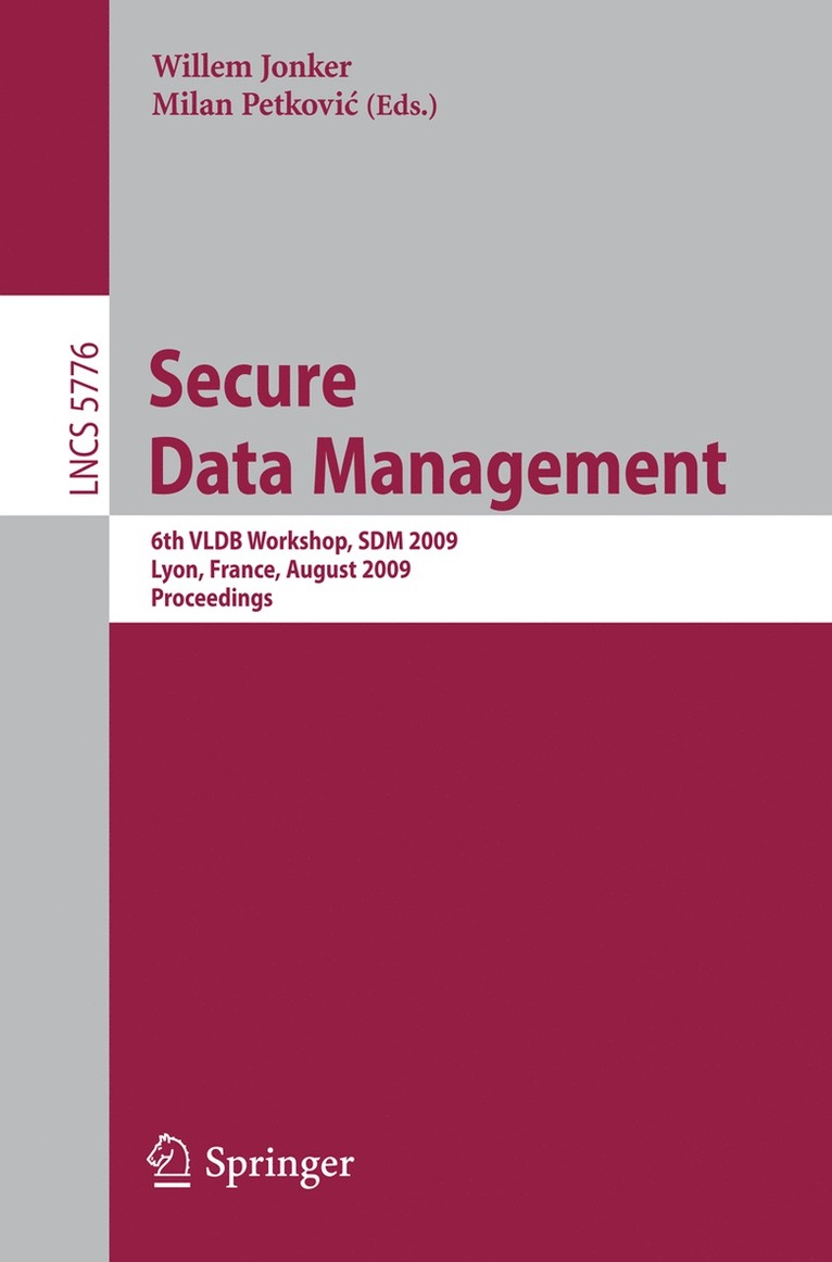 Willem Jonker, Milan Petkovic - Secure Data Management, Häftad