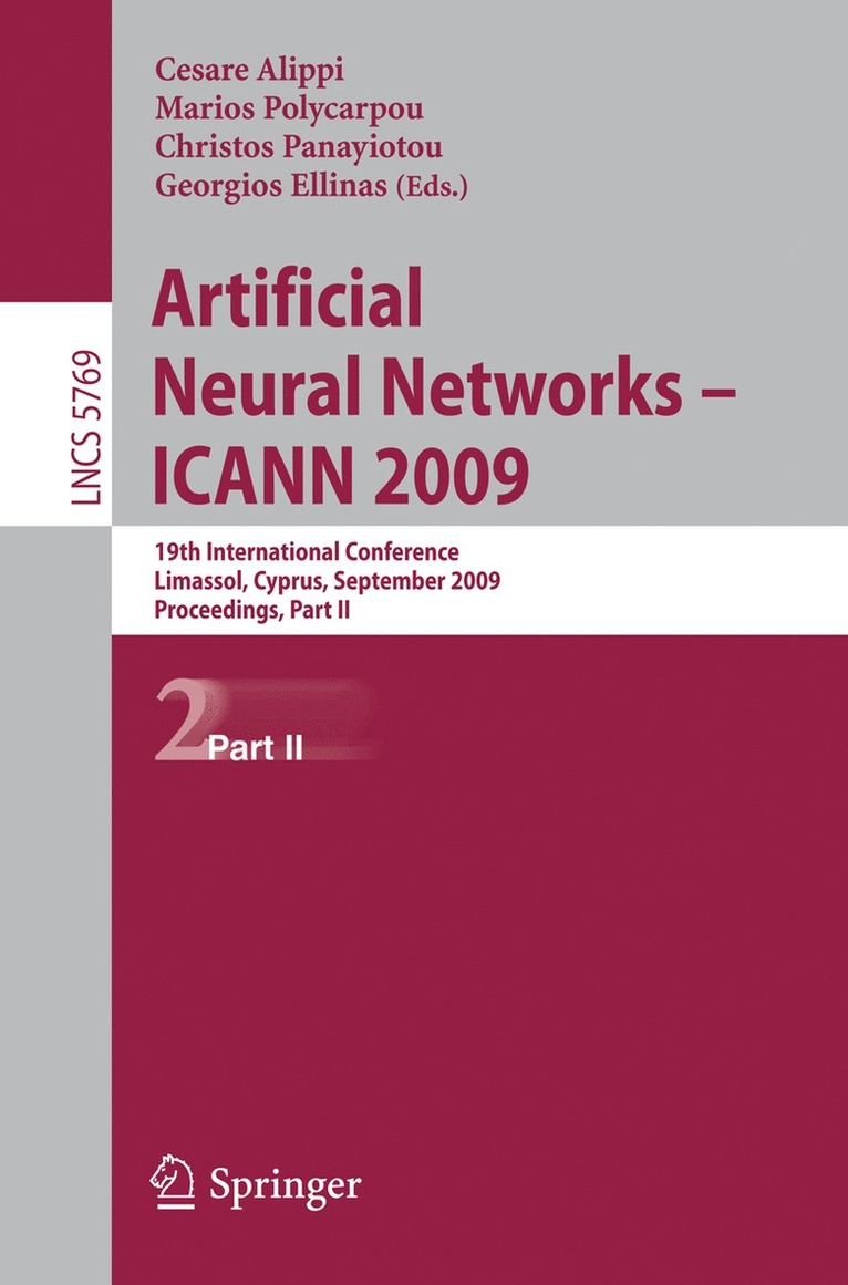 Artificial Neural Networks  ICANN 2009 1