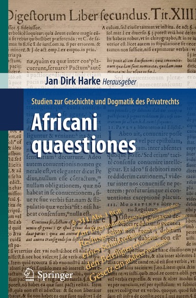 Jan Dirk Harke - Africani quaestiones, Häftad