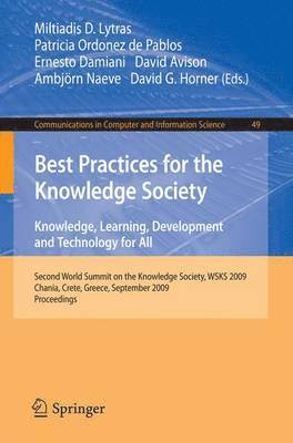 bokomslag Best Practices for the Knowledge Society. Knowledge, Learning, Development and Technology for All