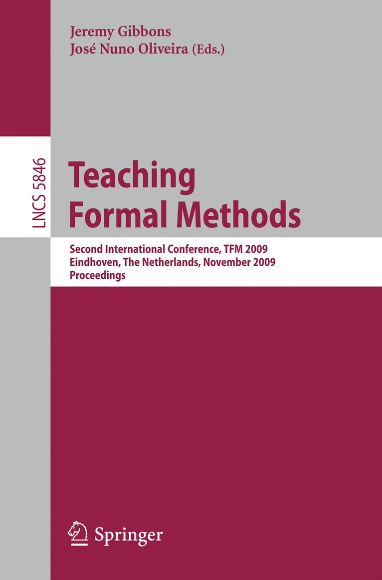 Jeremy Gibbons, Jose Nuno Oliveira - Teaching Formal Methods, Häftad
