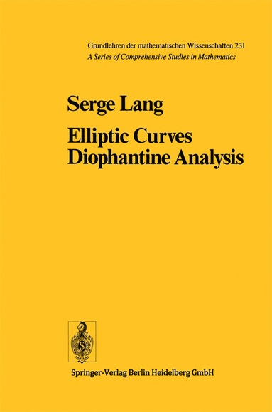 bokomslag Elliptic Curves