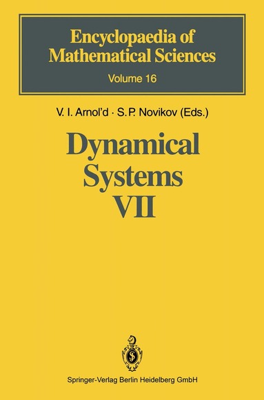V.I. Arnol'd, S.P. Novikov - Dynamical Systems VII, Häftad