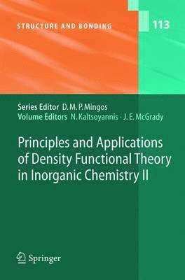 N. Kaltsoyannis, J.E. McGrady, J. E. McGrady - Principles and Applications of Density Functional Theory in Inorganic Chemistry II, Häftad