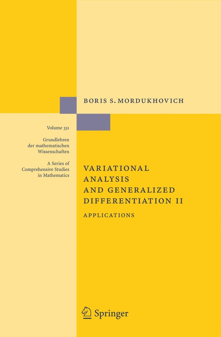 Boris S. Mordukhovich - Variational Analysis and Generalized Differentiation II, Häftad