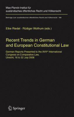 bokomslag Recent Trends in German and European Constitutional Law