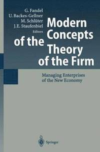 bokomslag Modern Concepts of the Theory of the Firm