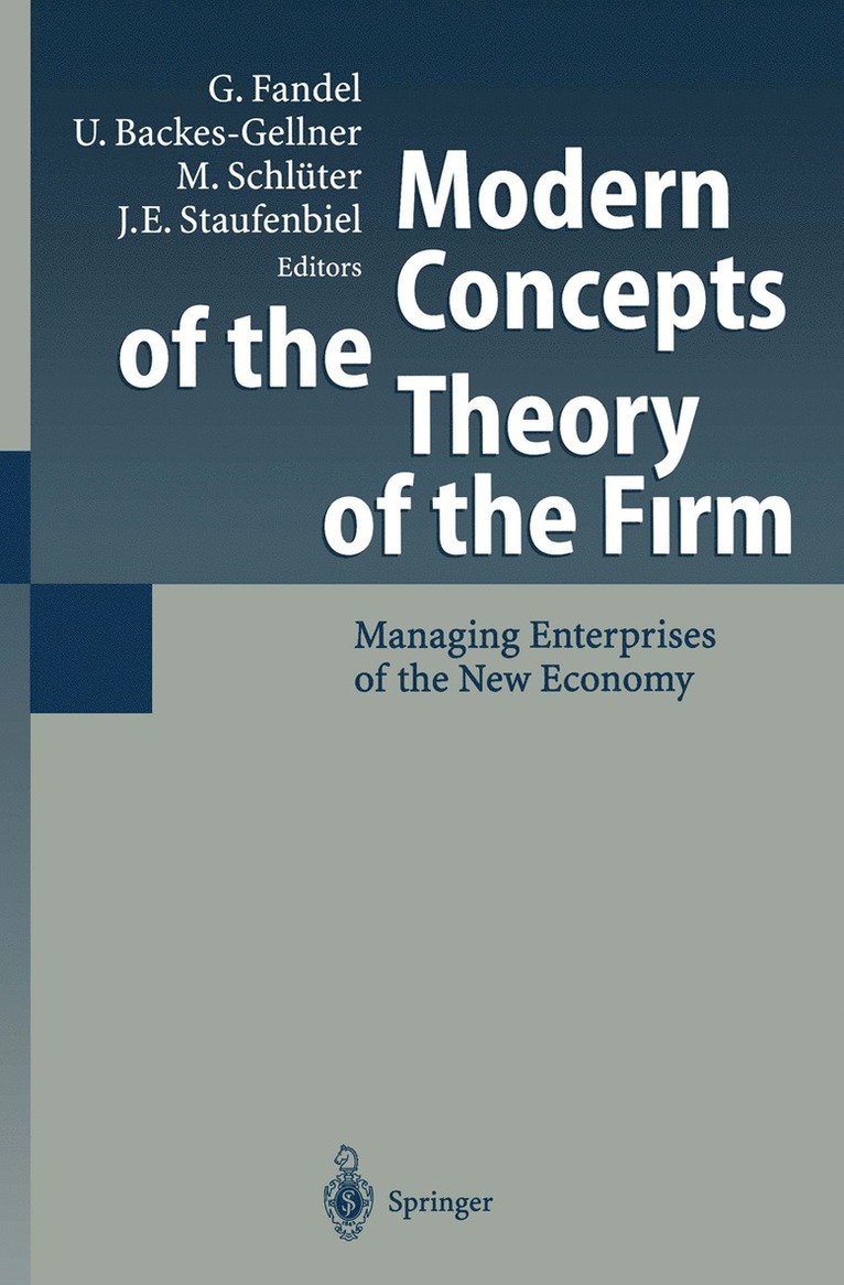 Modern Concepts of the Theory of the Firm 1