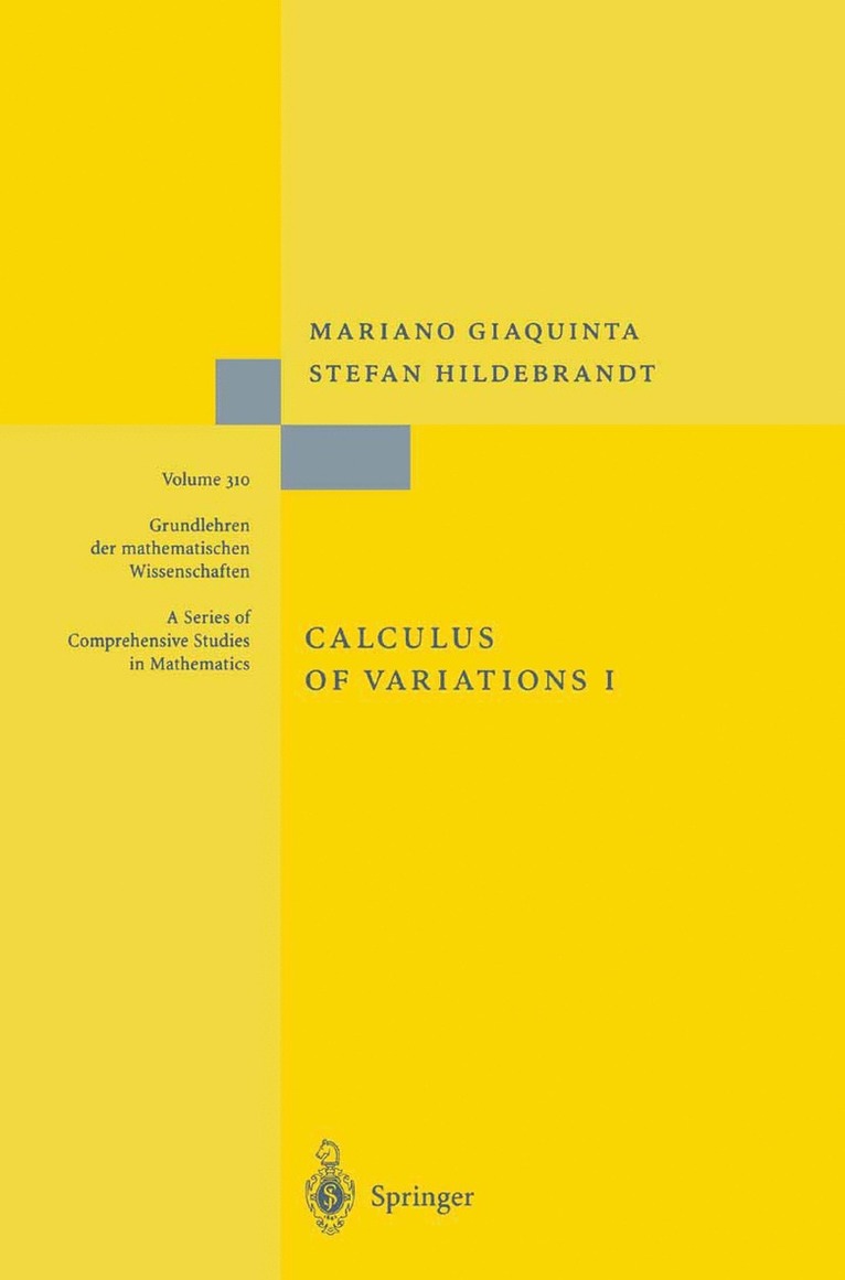Mariano Giaquinta, Stefan Hildebrandt - Calculus of Variations I, Häftad