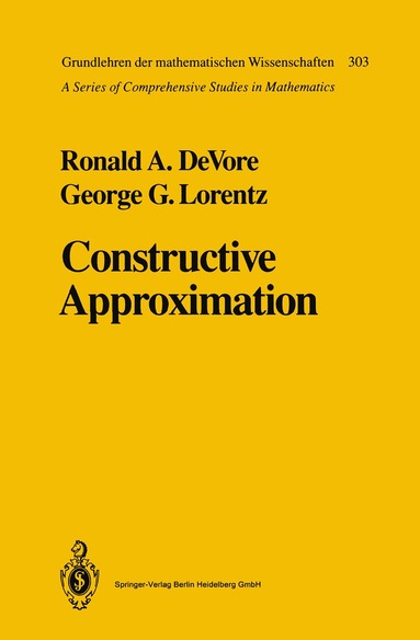 Ronald A. DeVore, George G. Lorentz - Constructive Approximation, Häftad
