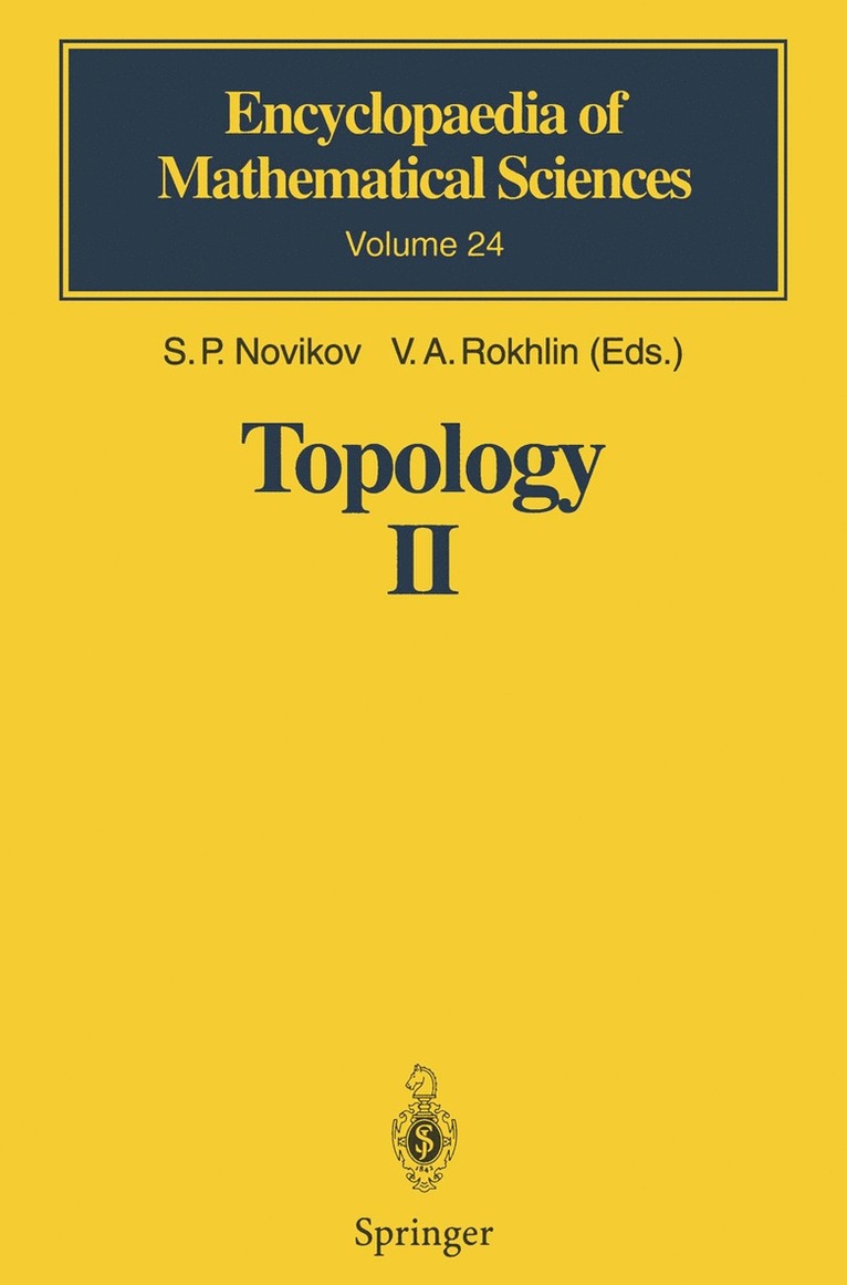 D.B. Fuchs, O.Ya. Viro, D. B. Fuchs, O. Ya. Viro, V.A. Rokhlin, S.P. Novikov, V. a. Rokhlin, V. A. Rokhlin, S. P. Novikov - Topology II, Häftad