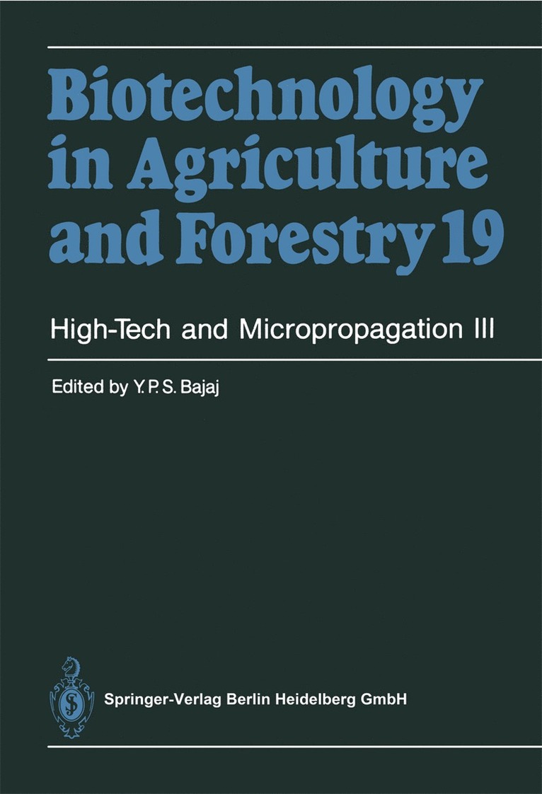 Y. P. S. Bajaj - High-Tech and Micropropagation III, Häftad