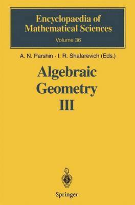 Algebraic Geometry III 1