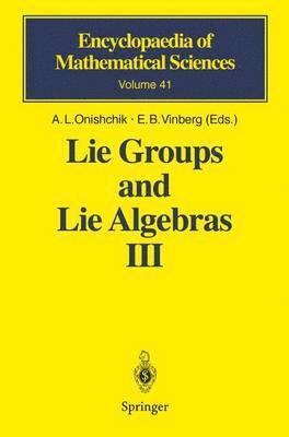 Lie Groups and Lie Algebras III 1