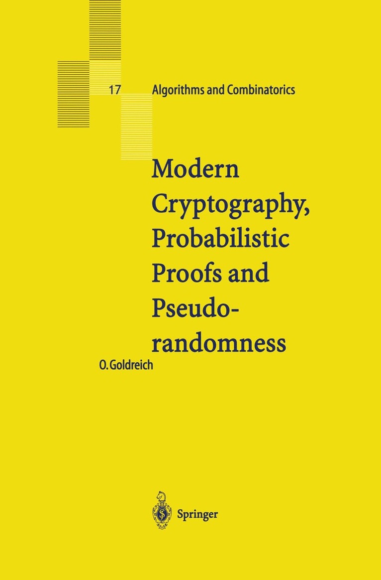 Modern Cryptography, Probabilistic Proofs and Pseudorandomness 1