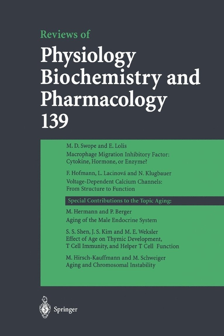 Reviews of Physiology, Biochemistry and Pharmacology 139 1