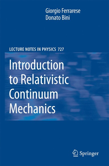 bokomslag Introduction to Relativistic Continuum Mechanics