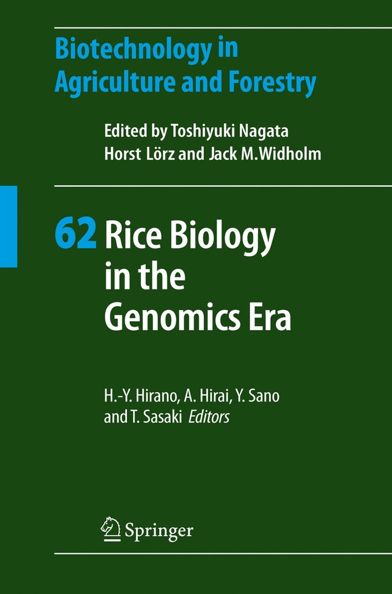 Hiro-Yuki Hirano, Atshushi Hirai, Yoshio Sano, Takuji Sasaki - Rice Biology in the Genomics Era, Häftad