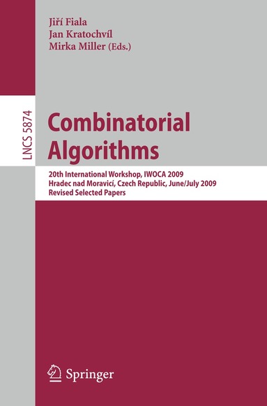 Jiri Fiala, Jan Kratochvil, Mirka Miller - Combinatorial Algorithms, Häftad